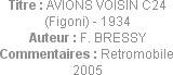 Titre : AVIONS VOISIN C24 (Figoni) - 1934
Auteur : F. BRESSY
Commentaires : Retromobile 2005