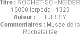 Titre : ROCHET-SCHNEIDER 15000 torpedo - 1923
Auteur : F BRESSY
Commentaires : Musée de la Rochet...