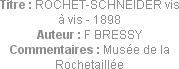Titre : ROCHET-SCHNEIDER vis à vis - 1898
Auteur : F BRESSY
Commentaires : Musée de la Rochetaill...