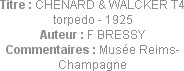 Titre : CHENARD & WALCKER T4 torpedo - 1925
Auteur : F BRESSY
Commentaires : Musée Reims-Champagne