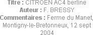 Titre : CITROEN AC4 berline
Auteur : F. BRESSY
Commentaires : Ferme du Manet, Montigny-le-Bretonn...